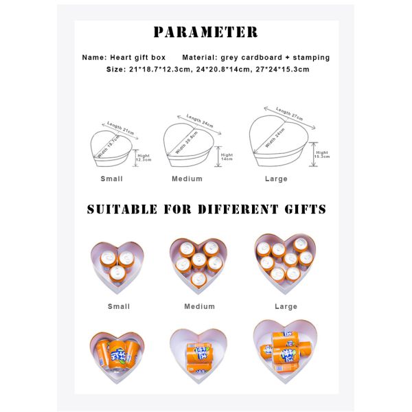 Сердце формирует коробку конфеты дня мраморизуя Валентайн подарочной коробки бумаги картона установило для Подарка Духов дам