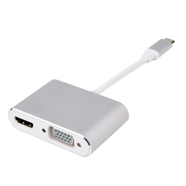 Kico Type C Hub USB Type-C Adapter to VGA & HDTV Connector OTG HD Support 1080P Factory Provide OEM Service