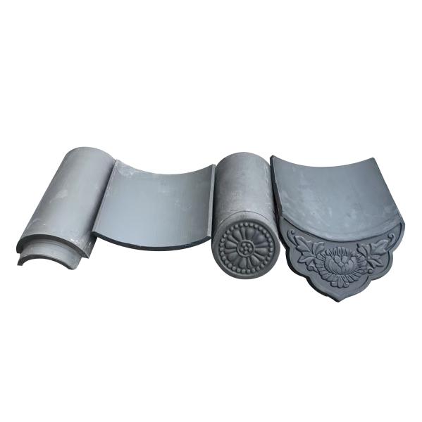 Chinese House Landscape Decoration Material Gray Clay Roof Tiles