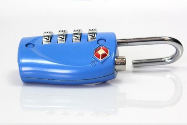 Zinc Alloy TSA 4-digital  travel lock& Fashion Design blue Tsa Luggage Lock& 69.5g Tsa Bag Number Lock