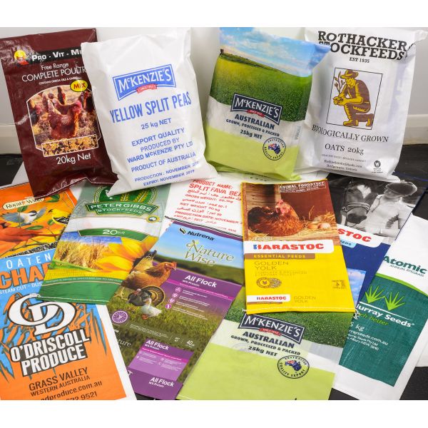 Heavy Duty 20KG 25KG PP Woven Dog Food Bags - Tear-Proof, Moisture-Proof & Large Capacity, Food Grade for Pet Feed Storage