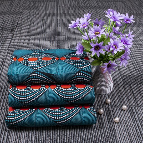 High Quality 6 Yard Nigeria Wax Print Fabric Real Wax Ankara African Wax Print Fabric for Party Dress