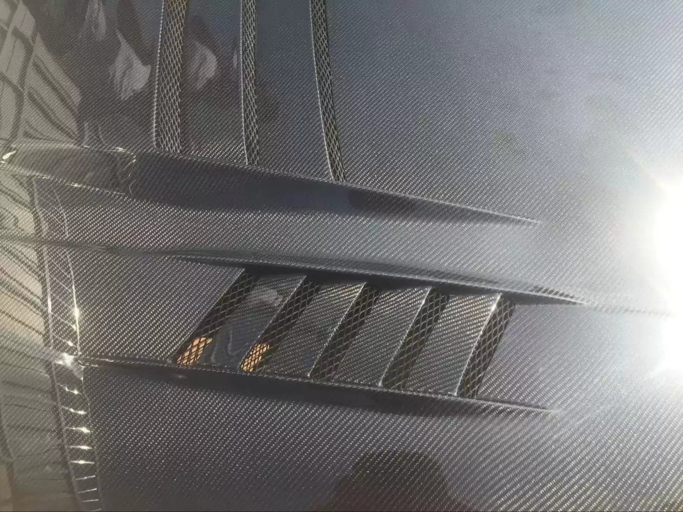 Professional Test Custom Carbon Fiber Hood for Nissan Silvia S15 Modified Hole Hood