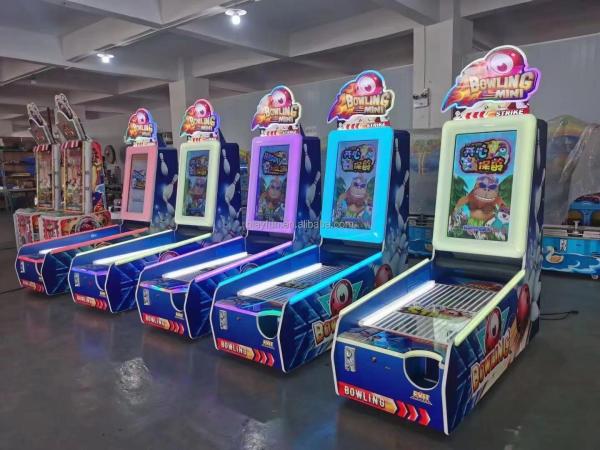 コイン操作ゲームマシン ミニボウリング キッディマシン チケットの買い換金 室内ミニボウリングゲームマシン