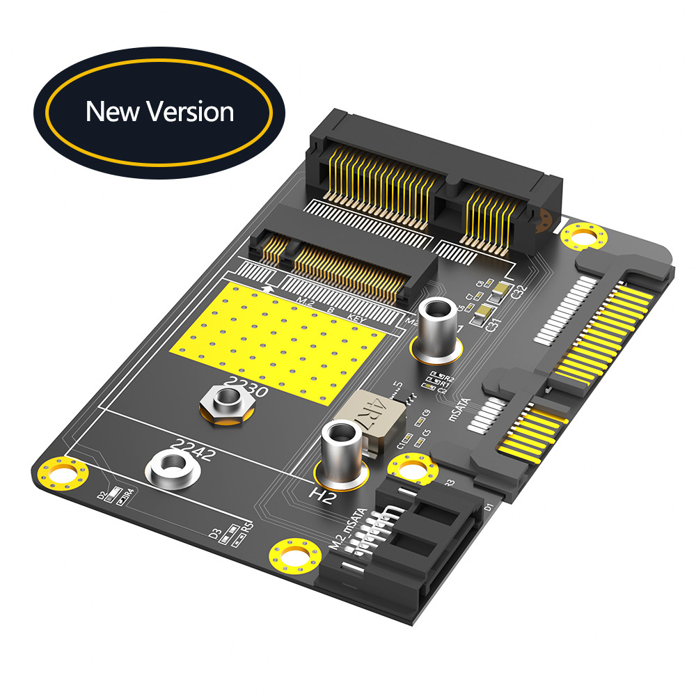 USB Msata M.2 NGFF SSD к двойному адаптеру SATA3 2 в 1 комбинации