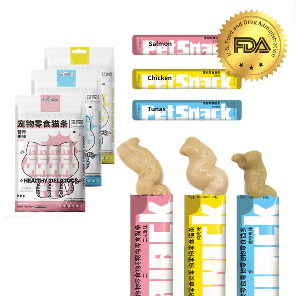 Main Ingredient Tuna 15g/pcs Cat Snack Sticks for Nutrient and Calcium Supplement