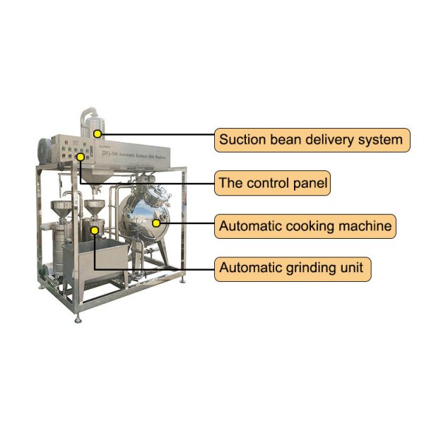 500kg soymilk machine Complete milk processing unit Complete soy milk production plant