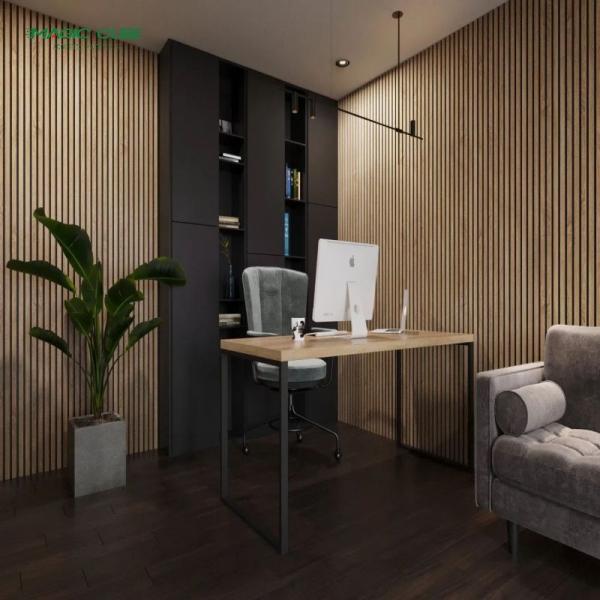 Houses Decorative Acoustic Wood Wall Panels For Classroom Sound Absorption