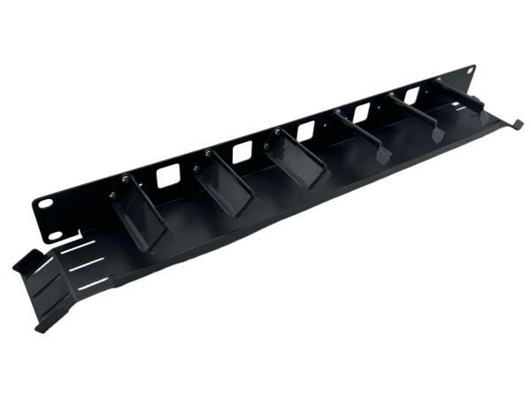 1U Horizontal Cable Manager 19 Inch Rackmount Black Iron