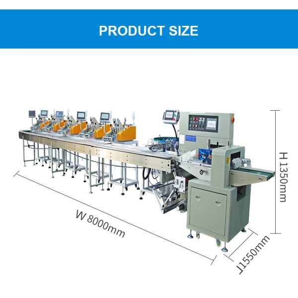 Automatic Bagging Pillow Packaging Machine for casters/manuals/masks/hotel supplies/tableware/furniture accessories