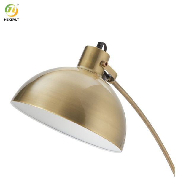Nordic Luxury Led Floor Lamps Brass Arched Steel Standing