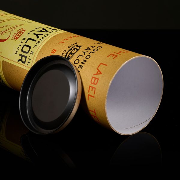 Competitive Prices Paper Cylinder Wine Bottle Tube Packaging Box Round Wine Gift Box With Metal Lid