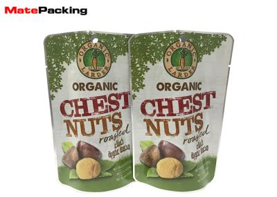 High Barrier Food Sealable Foil Pouches , Chestnut Foil Stand Up Pouches Resealable