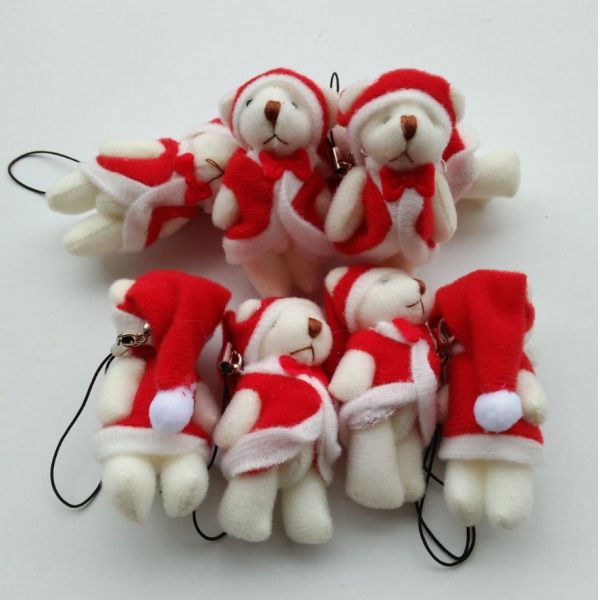 Mini Osito de Muñecas de Navidad 6cm Plush juguete Teddy Bear muñeco colgante con 6 * 3 * 2cm Tamaño