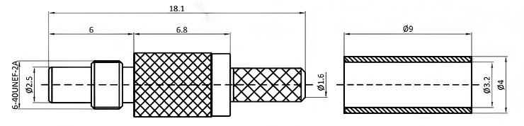 Gold Plated Brass SSMC Connector with 50Ω Impedance and DC-6GHz Frequency Range for RF Applications
