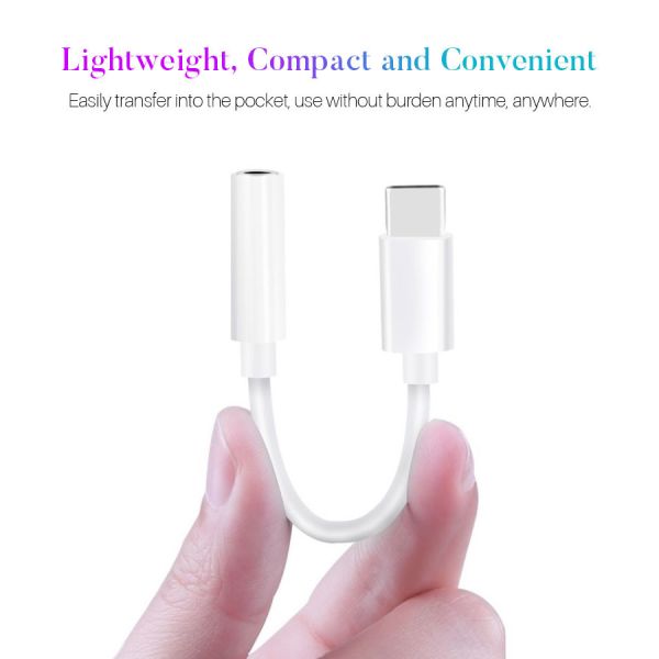 PVC Wire USB OTG Cable Adapter 3.5mm Jack Type C To Audio Adapter