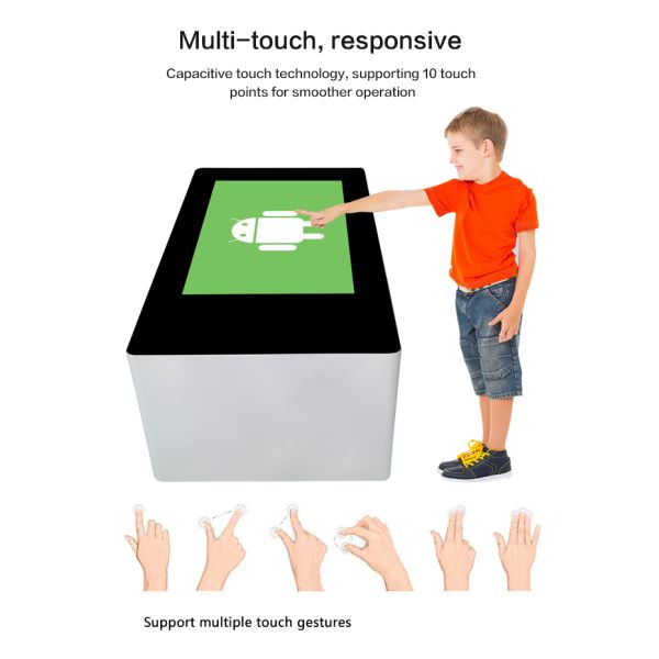 Mesa de centro de Android jogador interativo da propaganda da tabela de um multi toque de 43 polegadas para a reunião