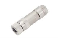 Grade industrial M8 Conector de metal feminino reto com terminal de parafuso IP67