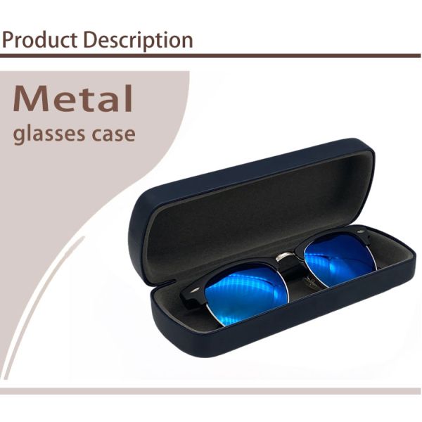 Fashion Hard Case Packaging Iron Leather Large Frame Sunglasses Case
