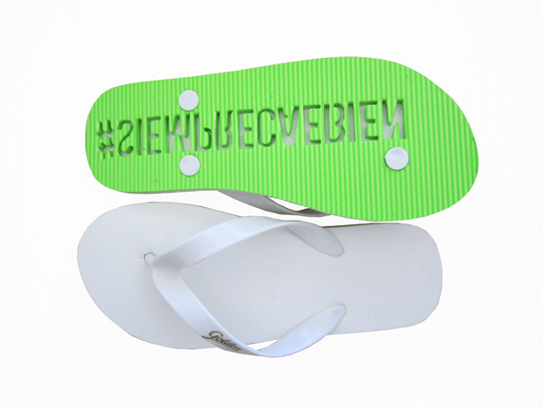 customed eva die cut and embossed slipper Womens Flip flop thongs slipers manufacturers