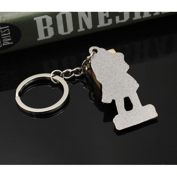 Metal alloy paint key chain cartoon logo girls key chain advertising Yiwu wholesale set