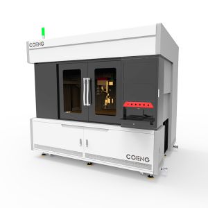 Continuous automatic laser welding machine with protective cover