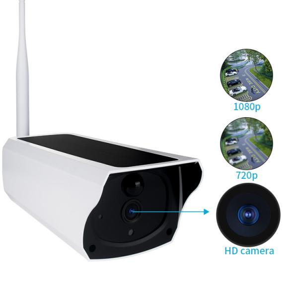 PIR Motion Detection Solar Wifi Camera , 1080P Small Bullet Camera