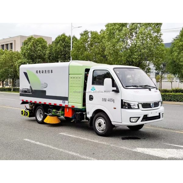 Electric 4x2 Dongfeng High Pressure Jet Water Road Washing and Sweeping Truck with Vacuum Road Sweeper