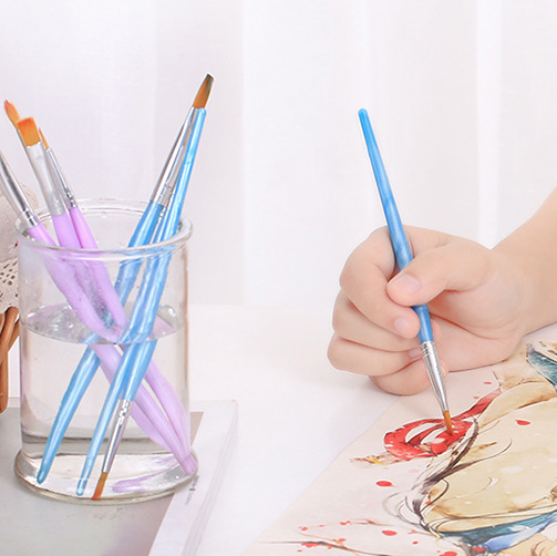 Nylon Bristles Strong Elasticity Artist Brushes Acrylic Oil Paint Brush Set Art For Kids
