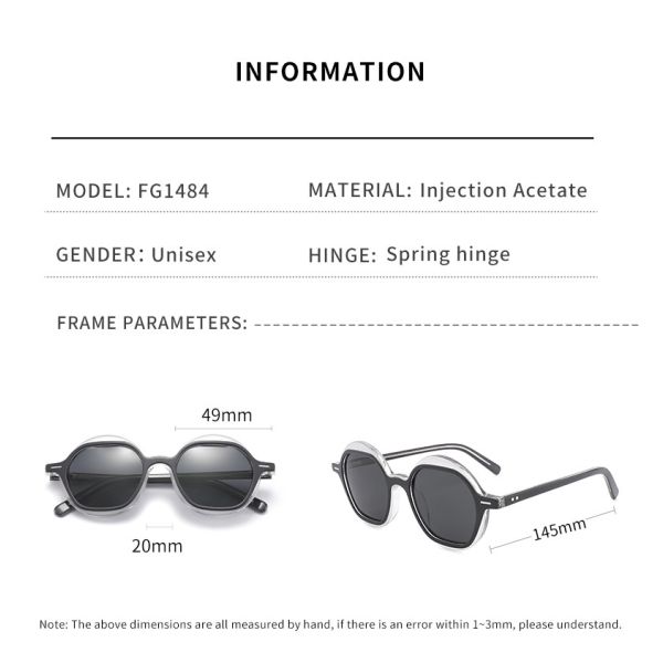 Irregular Acetate Optical Frames 2 LAYER Glasses Lenses Can Be Replaced