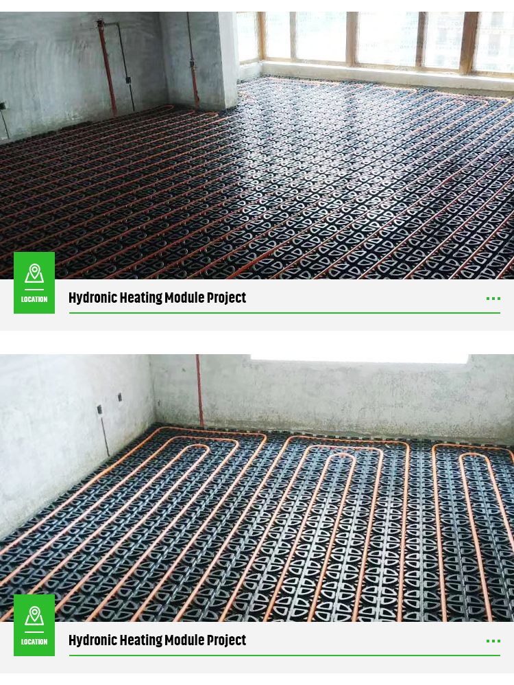 Desenho gráfico Partes de aquecimento por piso para sistemas de aquecimento por piso por água