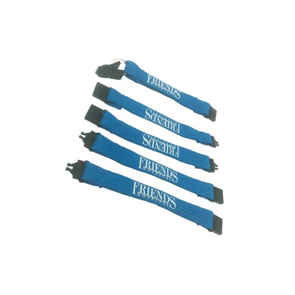 Blue Or Black Segmented Heat Transfer Lanyard , ID Card Custom Ink Lanyards