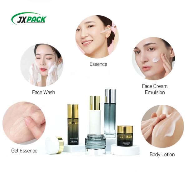 Customizable Glass Cosmetic Bottle for Lotion Cream Serum