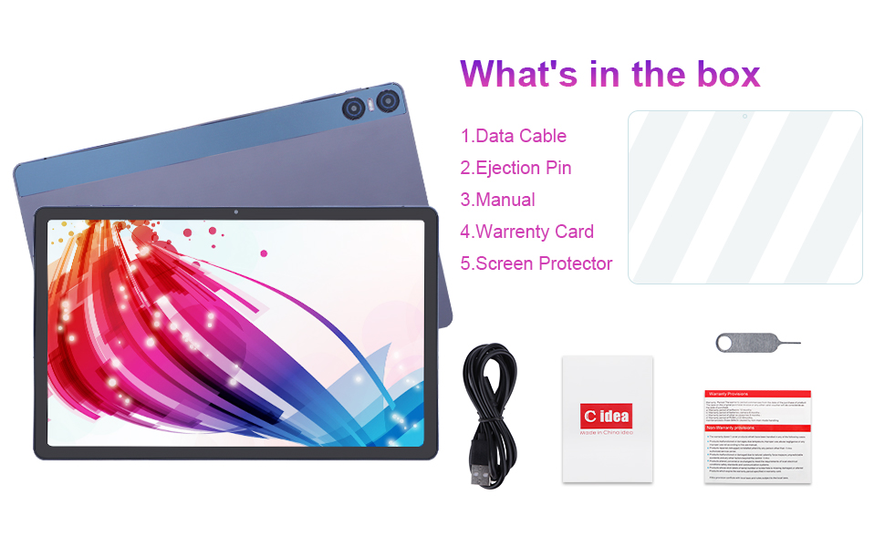 C идея Android 13 Двойная камера 5MP+13MP с 1200*2000 2K экраном 11 дюймовый планшетный ПК P100