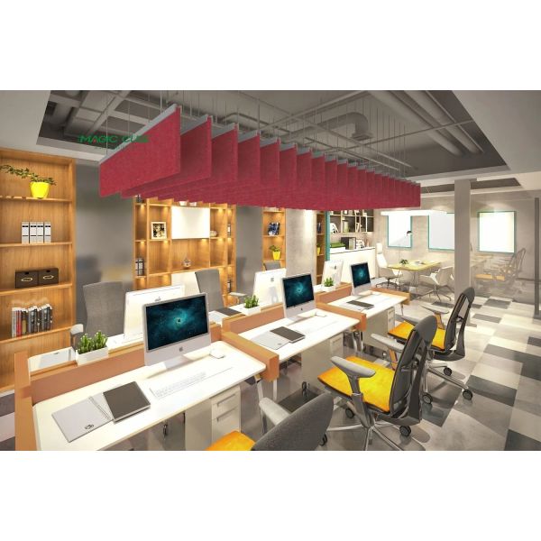 Polyester Fiber Acoustic Panel 1220x2440mm 9mm Sound Absorbing Wall Board for Auditorium Interior Decoration