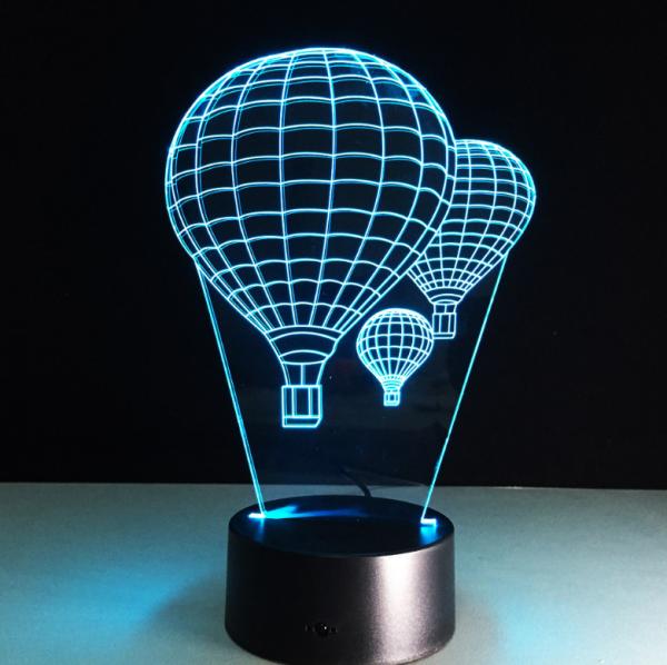 Hot Air Balloon 7 Colors Change 3D LED Night Light with Remote Control Ideal For Birthday Gifts And Party Decoration
