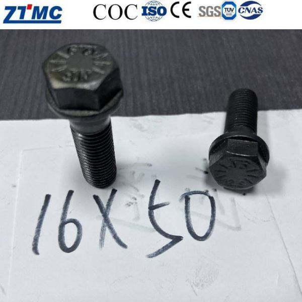 High Strength 16x50 Excavator Sprocket Bolt, Track Bolt for Undercarriage Parts