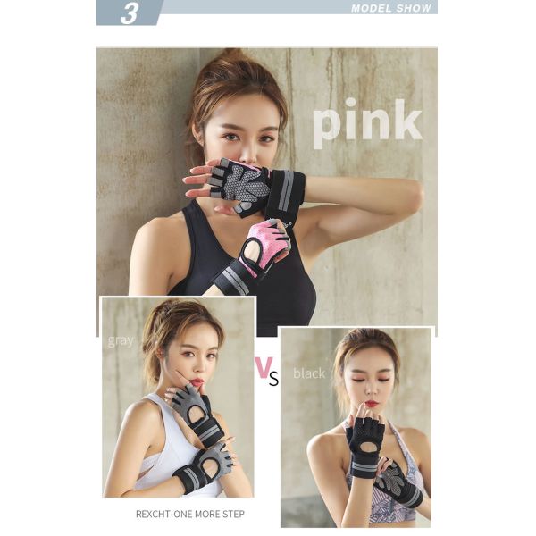 Nylon Fingerless Weight Lifting Gloves Fitness Workout Tools 150g