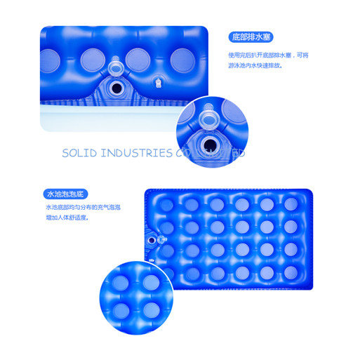 Customized 150cm Family PVC inflatable swimming pool