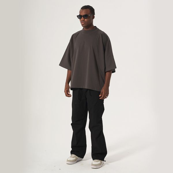 Clothing Manufacturers Custom 220 Gsm Tshirt Heavyweight Seamless T-Shirt Boxy Cropped T Shirt