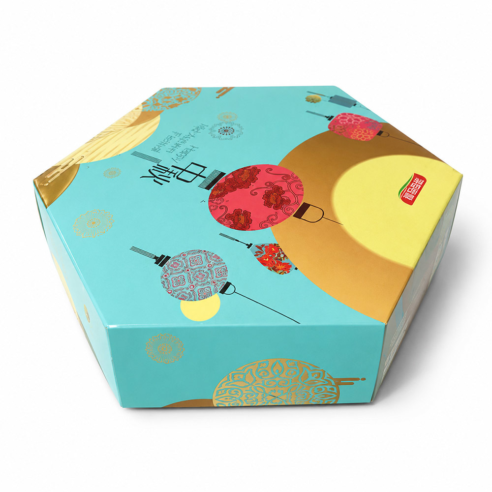 Hexagonal Folding Carton Custom Gift Boxes with Gloss Lamination