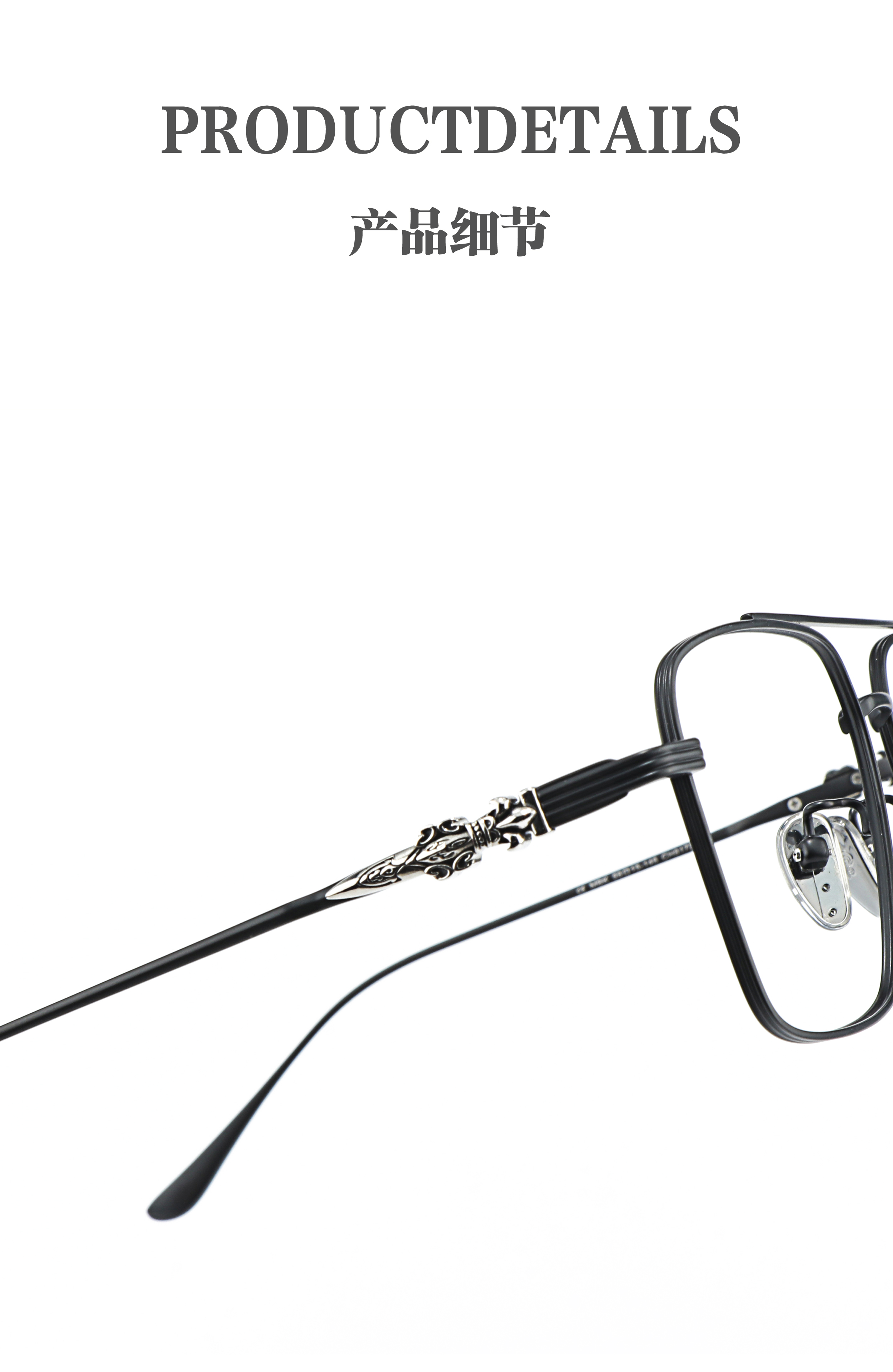 Classic Pilot Black Gold Presbyopia Multi Focus Luxury Brand Three Dimensional Silver Jewelry Carving Fashion Women Men Glasses