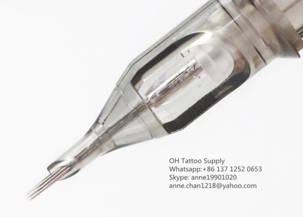 E.O Gas sterile Artists Tattoo Needle Cartridges ABS 316L Stainless Steel Safety 20 Needle Cartridges In A Box
