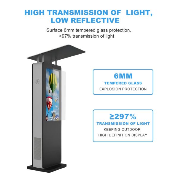 43 inch touch canopy electronic station sign outdoor lcd display price