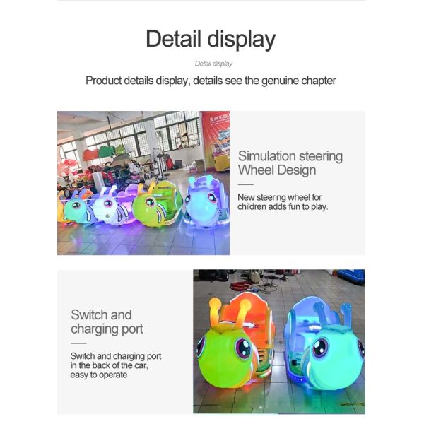 65KG Caterpillar Toy Kids Bumper Car Safe And Comfortable