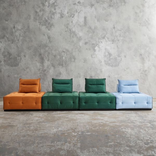 Modern Simple Frameless Square Sponge Sofa Compressed Cube Modular Sectional Bed for Villa Vacuum Combination