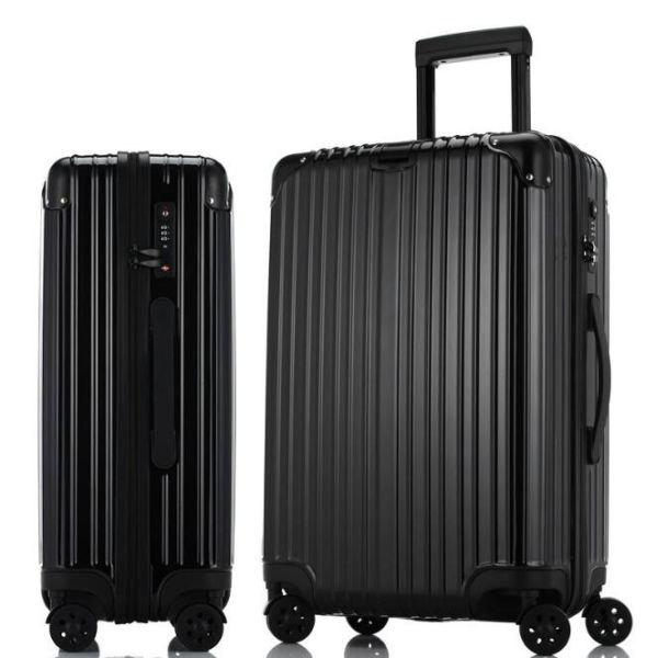 28 Inch PC ODM Black 4 Wheel Trolley Luggage