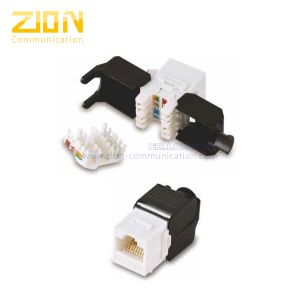 UTP RJ45 180 Degree Keystone Jack with IDC Contacts for 200 Reterminations and PC/ABS Cover