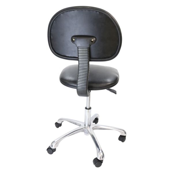 Adjustable Saddle Polyurethane Foam Lab ESD Work Chair Backrest Swivel