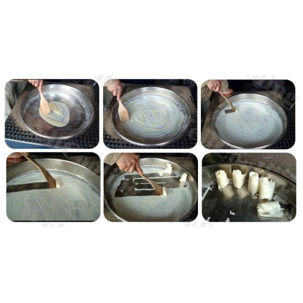 High Quality Stainless Steel Commercial Single Pan Ice Crean Roll Machine